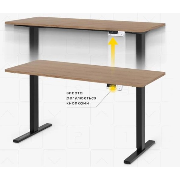 Фото - Стіл з електрорегулюванням висоти Mealux PowerDesk Duo Mahogany (EVO-242 Duo Mahogany / B)